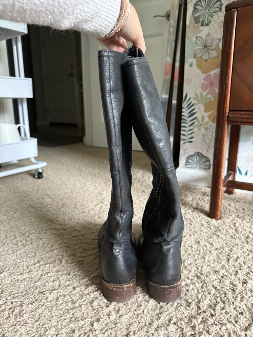 Aldo Black Over-the-Knee Leather Boots